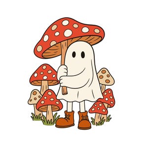 Süsser Geist Svg, Süsser Geist Png, Pilz SVG, Pilz Png, Halloween Svg, Halloween Png, Instant Download