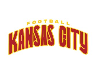 Kansas City Football SVG: Cricut & Silhouette Cut Files (Digital Download)