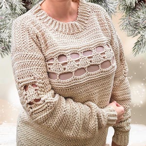 Cozy Holiday Tree Sweater Crochet Pattern