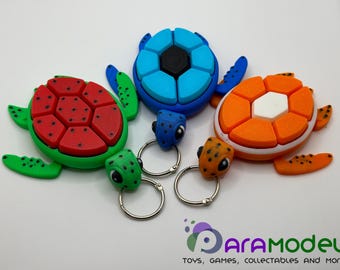 Fruit-Themed Turtle Clickers - Sensory Keychains and Desktop Fidgets - Stress & Anxiety Relief