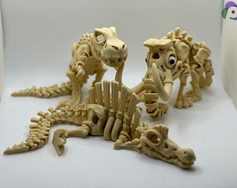 Dinosaur Fidget Toy - Spinosaurus, TRex, Triceratops, Mammoth | Articulating Joints, ADHD, Stress, Anxiety Relief | Trex Toys