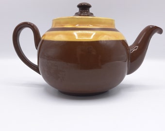 1940s teapot lindley bloore AB mini brown betty striped