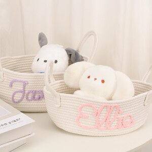 Personalisierter Korb · Baby-Geschenk · Personalisierter Babyparty-Geschenkkorb · Seil-Baumwollbaby-Geschenkkorb · Aufbewahrungskörbe · Spielzeugkorb