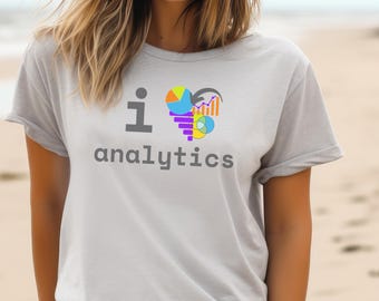 I Heart T Shirt for Data Analyst Gift for Work T-Shirt Data Visualization Lover Tee
