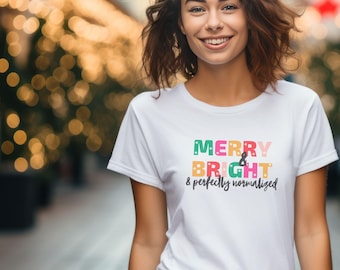 Camiseta de Natal alegre e brilhante, presente de feriado para amantes de dados, camiseta engraçada com dados para presente de trabalho para entusiastas de dados, analista de dados 1