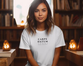 Carpe Diem T-Shirt Gift For Data Lovers Shirt Funny Data T Shirt for Work Gift for Data Enthusiast Shirt For Data Analyst Carpe Datum 2