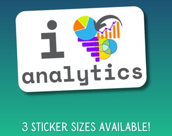 I Heart Analytics Vinyl Sticker For Data Lovers Data Analyst Data Driven Enthusiast Analyst Laptop Water Bottle Decoration