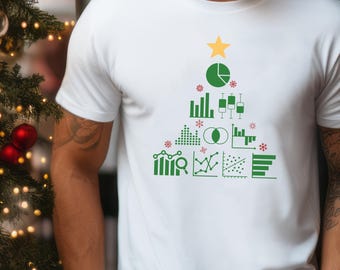 Oh Christmas Tree! Oh Data Tree! Charts T-shirt For Data Lovers Gift for Tech Shirt Gift For Data Lover T Shirt for Work Tee for Data Driven