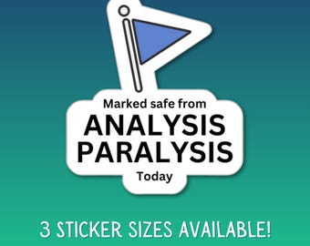 Marked Safe Analysis Paralysis Vinyl Sticker For Data Lovers Data Analyst Data Driven Enthusiast Analyst Laptop Water Bottle Decoration