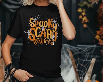 Camiseta de esqueletos assustadores assustadores para amantes de dados Camiseta engraçada de dados para presente de trabalho para entusiastas de dados Camiseta de analista de dados Estatísticas