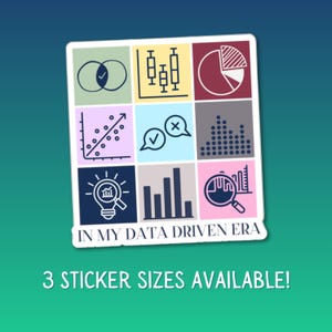 Data Driven Era Kiss-Cut Stickers Perfect for Data Lovers, Analysts for Laptop, Water Bottle, Journal Decoration