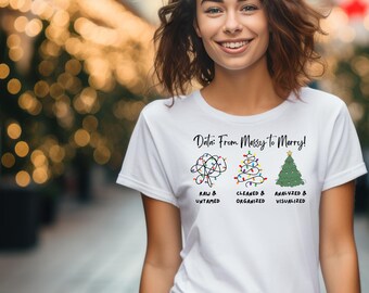 Camiseta de Natal Presente de feriado para amantes de dados Camiseta engraçada Camiseta de dados para presente de trabalho para entusiastas de dados Analista de dados Presente de bagunçado para alegre