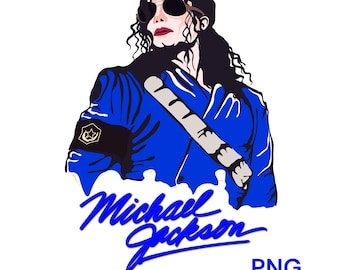 Michael Jackson PNG Design, King of Pop Sublimation, Retro Music Legend Shirt Design, 80s Pop Culture Art, Digital Download for T-Shirts