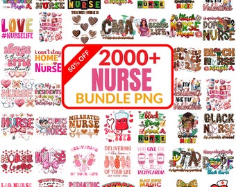 ブラックナースマジックPNGバンドル、アフリカ系アメリカ人看護師昇華プリント、RN LPN卒業記念ギフト、メラニンヘルスケアシャツデザイン、2000種類