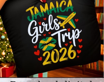 Jamaica Girls Trip 2026 PNG, Caribbean Vacation Sublimation Design, Jamaica Squad Shirt, Group Travel Clipart, Digital Download