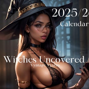 Witches Uncovered: A Vyntage Vyxens Calendar, gift for him, gifts for her, birthday gifts, sexy calendar, witch, witches