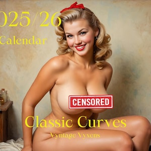 Classic Curves: A Vyntage Vyxens Calendar, gift for him, gifts for her, birthday gifts, sexy calendar