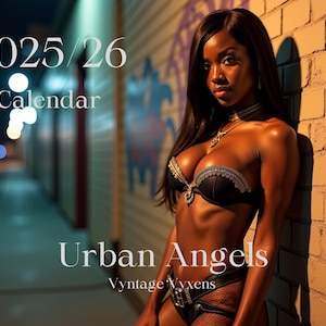 Urban Angels: un calendario Vyntage Vyxens, regalo per lui, regali per lei, regali di compleanno, calendario sexy, fotografia, modellismo, modelli