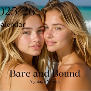 Bare and Bound: un calendario Vyntage Vyxens, regalo per lui, regali per lei, regali di compleanno, calendario sexy