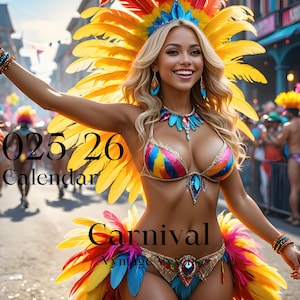 Carnival: A Vyntage Vyxens Calendar, gift for him, gifts for her, birthday gifts, sexy calendar