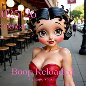 Boop Reloaded: A Vyntage Vyxens Calendar, gift for him, gifts for her, birthday gifts, sexy calendar, girl calendar, pinup calendar