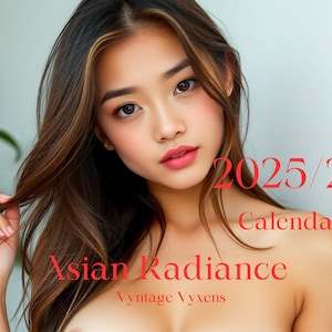 Asian Radiance: un calendario Vyntage Vyxens, regalo per lui, regali per lei, regali di compleanno, calendario sexy,