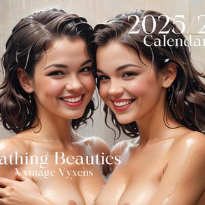 Bathing Beauties: A Vyntage Vyxens Calendar, gift for him, gifts for her, birthday gifts, sexy calendar