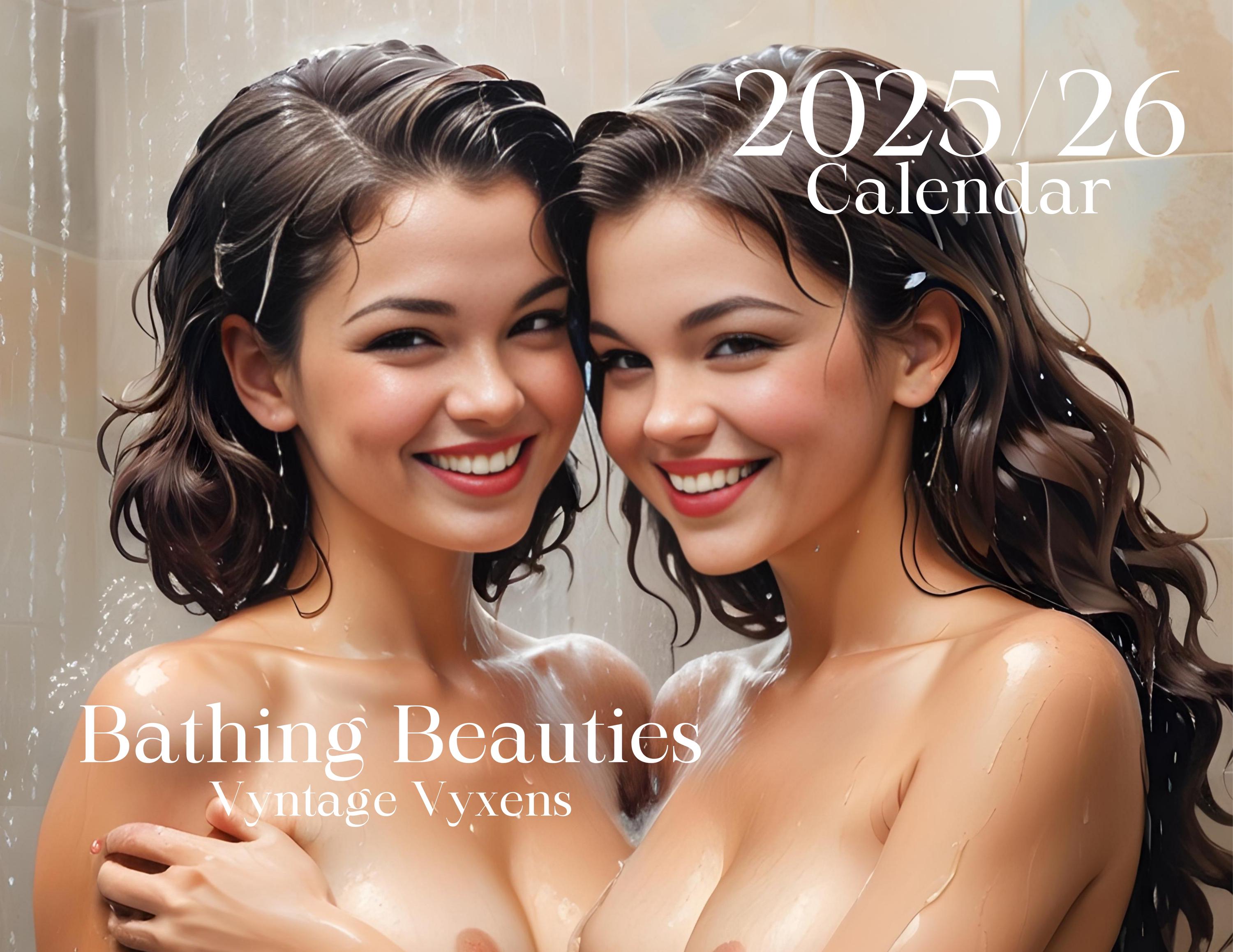 Bathing Beauties: A Vyntage Vyxens Calendar, gift for him, gifts for her, birthday gifts, sexy calendar