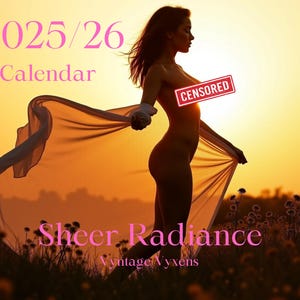 Sheer Radiance: un calendario Vyntage Vyxens, regalo per lui, regali per lei, regali di compleanno, calendario sexy, calendario per ragazze, calendario pin-up