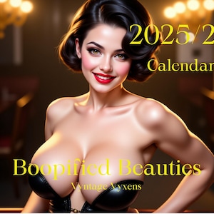 Boopified Beauties: A Vyntage Vyxens Calendar, gift for him, gifts for her, birthday gifts, sexy calendar, girl calendar, pinup calendar