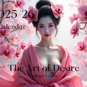 L&#39;arte del desiderio: un calendario Vyntage Vyxens, regalo per lui, regali per lei, regali di compleanno, calendario sexy, arte giapponese