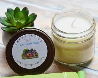 Home Sweet Home Candle, 4 oz Soy Candle, House Warming