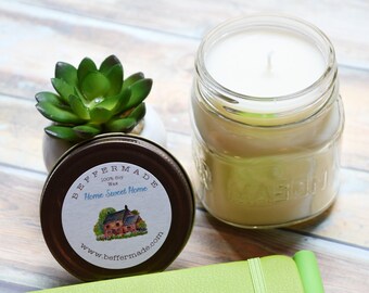 Home Sweet Home Candle, 8 oz soy candle, Housewarming Gift