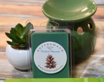 Frosted Pinecone Wax Melts, 3 oz Soy Wax Melt, Pine Scent