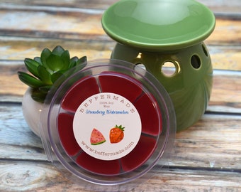 Strawberry Watermelon Wax Melts, 2 oz Soy Wax Petals, Fruity Scent