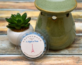 A Night in Paris Wax Tart, 1 oz Mini Soy Wax Melt, Romantic Scent