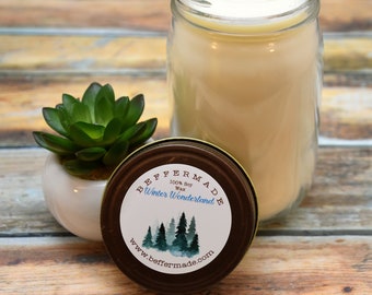 Winter Wonderland Candle, 16 oz Soy Candle, Winter Scent