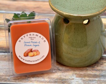 Sweet Potato and Brown Sugar Wax Melts, 3 oz Soy Wax Melt, Autumn Scent