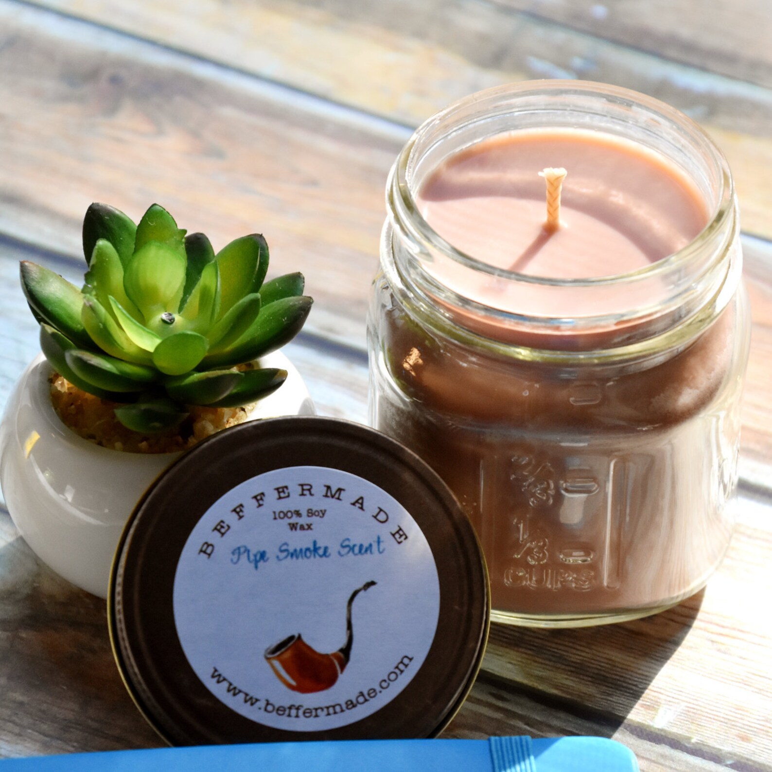 Pipe Smoke Candle 8 oz Soy Candle Pipe Tobacco Scent Etsy