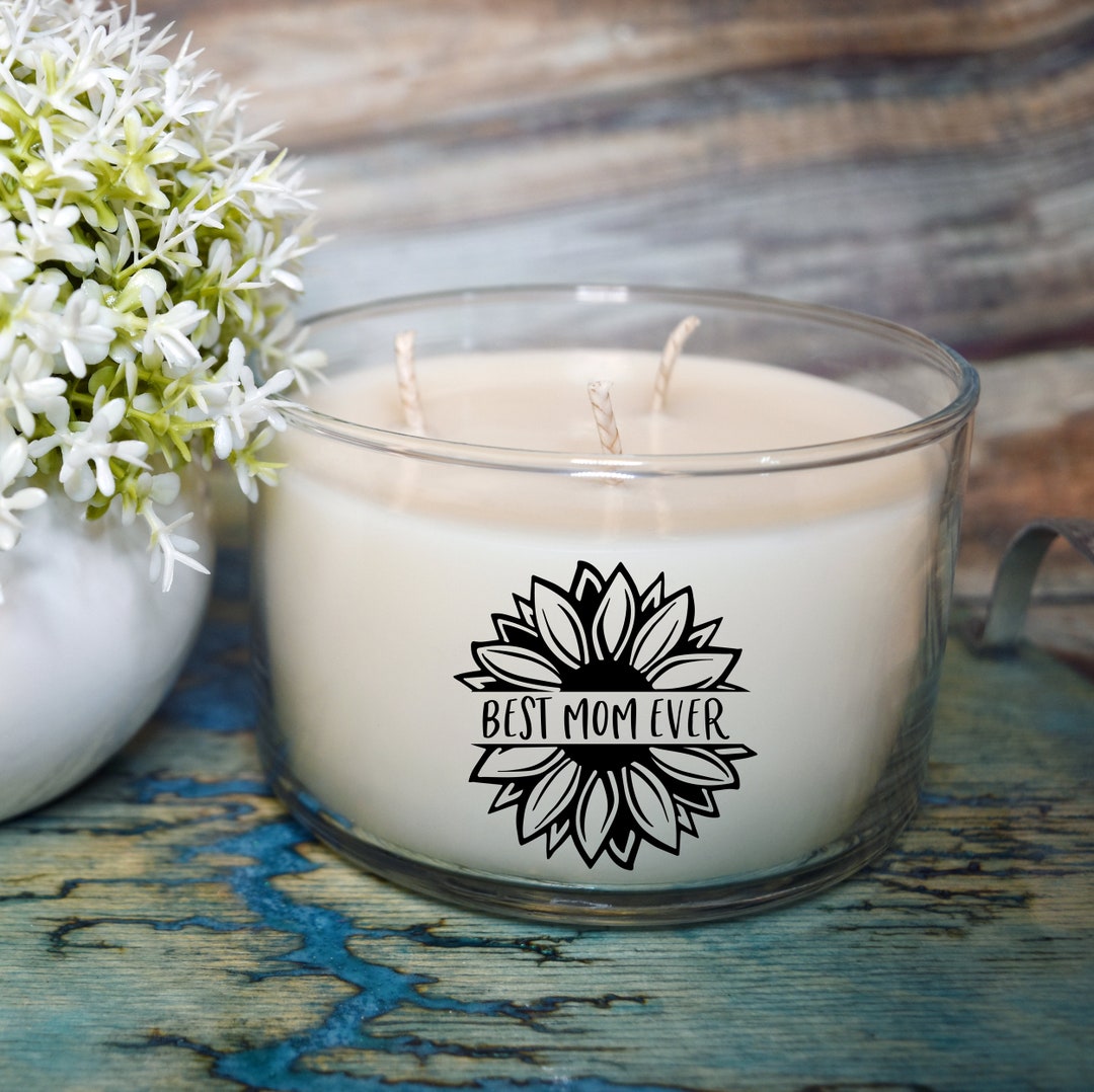 Best Mom Ever Candle 14 Oz 3 Wick Soy Candle Etsy
