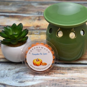 Pumpkin Pie Spice Wax Tart, Soy Mini Wax Melt, 1 oz, Autumn Scent