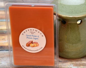 Sweet Potato and Brown Sugar Wax Melts, 6 oz Soy Wax Cubes