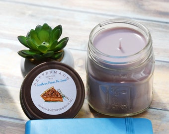 Southern Pecan PIe Candle, 8 oz Soy Candle, Sweet Scent