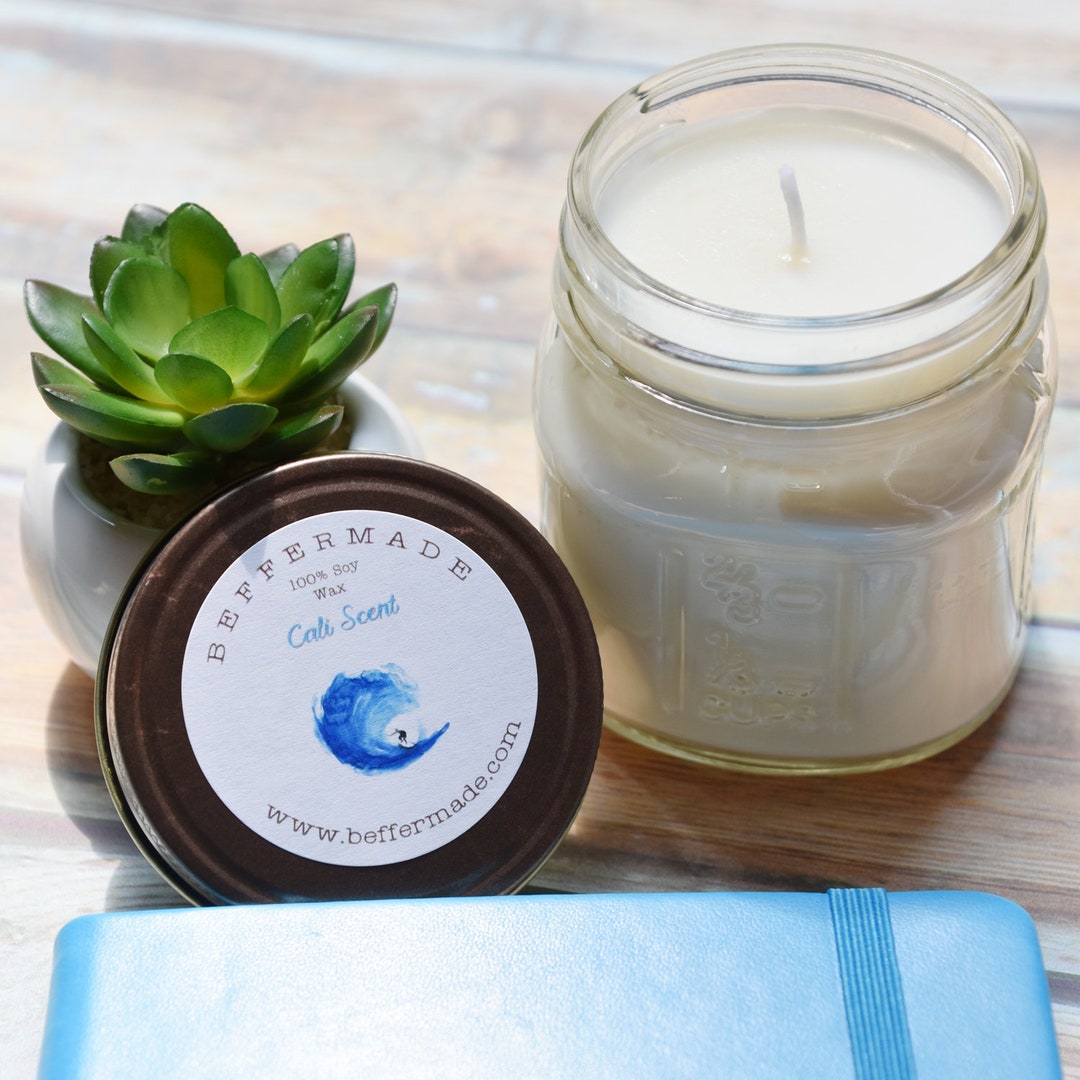 Cali Candle 8 Oz Soy Candle Hollister Type Socal Type Etsy