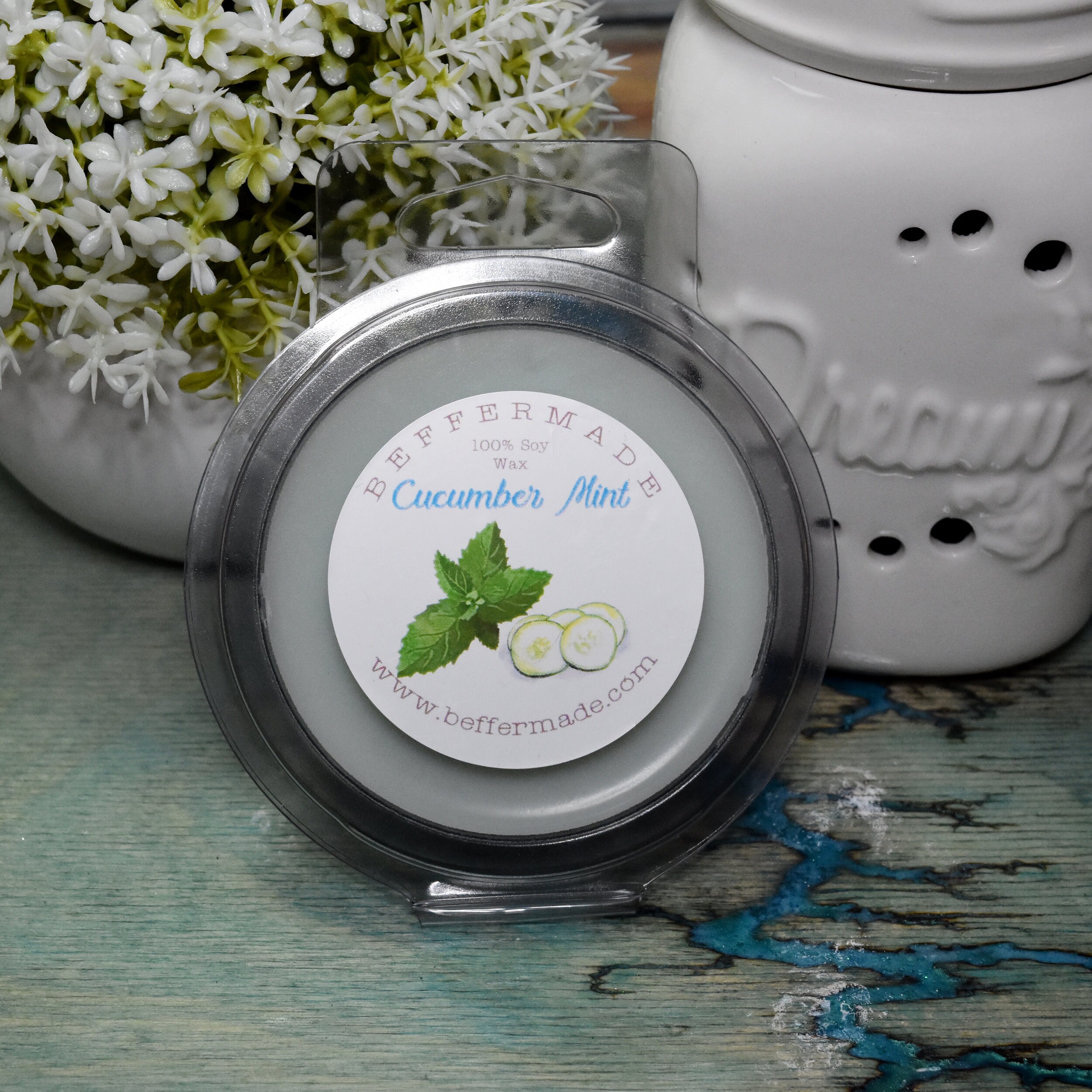 Cucumber Mint Wax Melt 2 oz Soy Wax Petals Fresh Scent Etsy.de