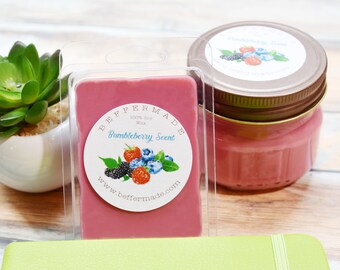 Bumbleberry Wax Melt, 3 oz Soy Wax Melt, Berry Scent