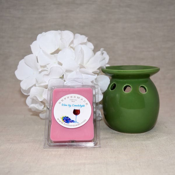 Wine by Candlelight Wax Melts, 3 oz Soy Wax Melts, Wine Scent