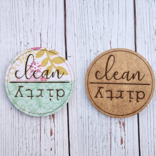 Dirty or Clean Dishwasher Magnet, Clean or Dirty Dishes magnet for dishwasher