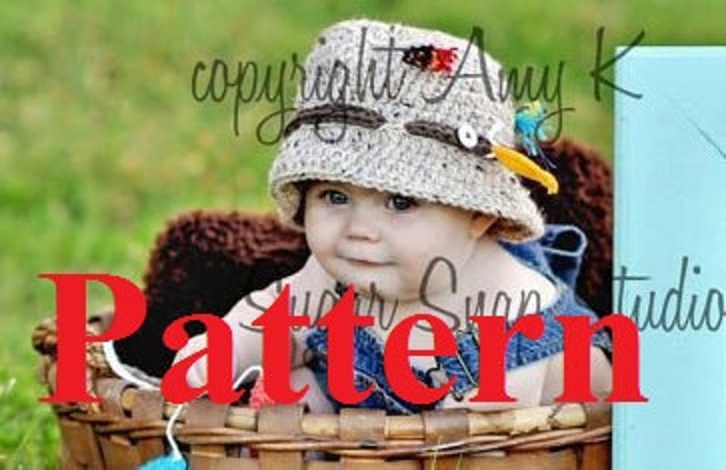Crochet Pattern Bucket Fishing Hat Fishing Hat Baby Boy Etsy
