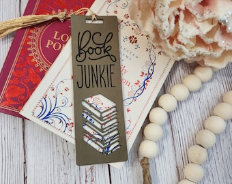 Book Junkie Bookmark, funny bookmark, gift for readers